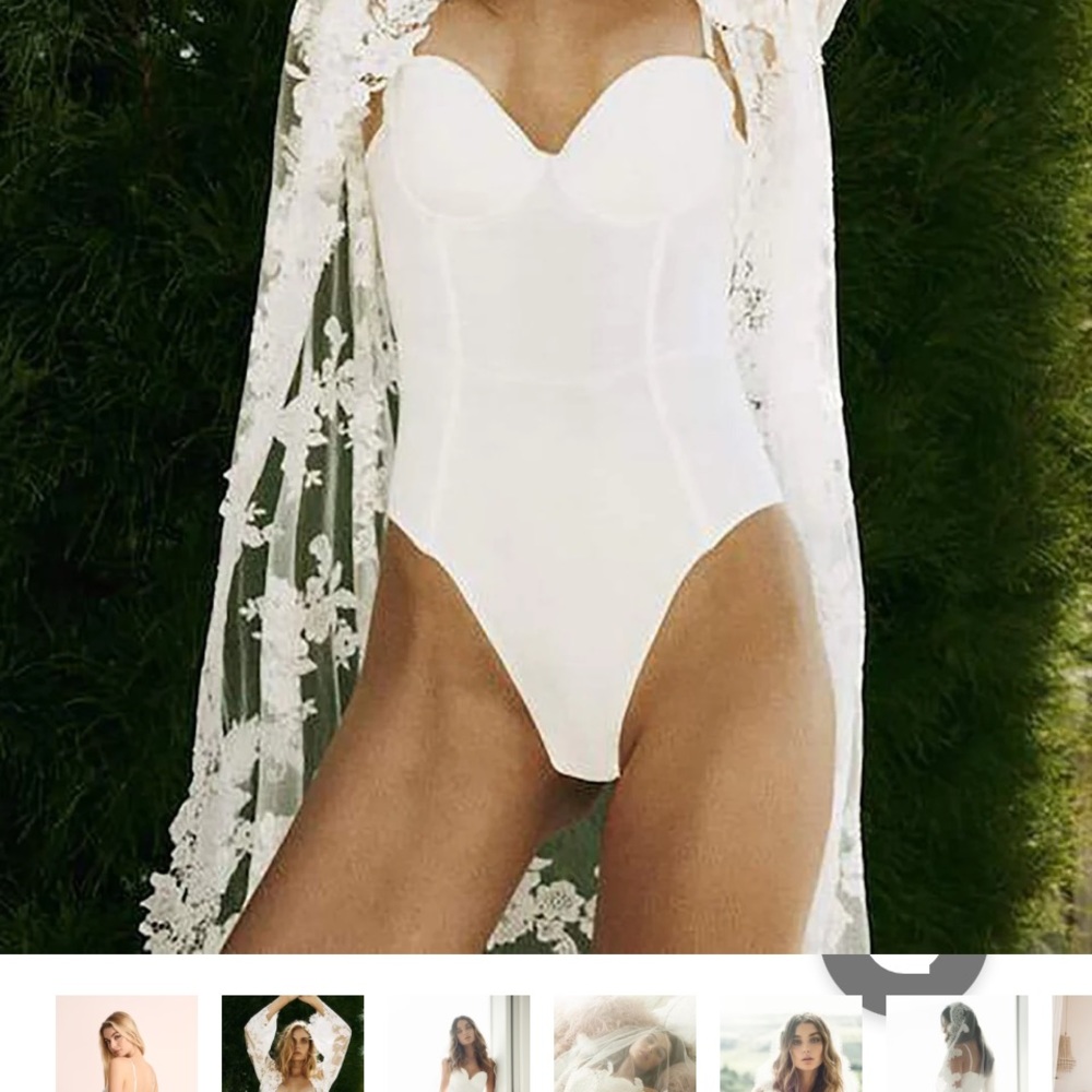 Homebodii Brooklyn Bodysuit. Brooklyn white (off white) Satin. Never used